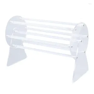 Dekorativa plattor akryl pannbandshållare stabil och solid arrangör för flickor med hårstillbehör med tydliga design pannband