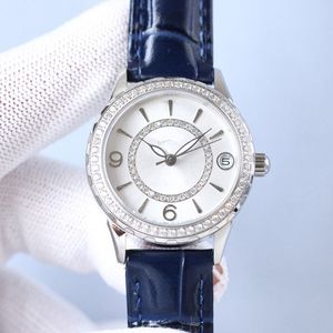 Assista Women Watches Diamond Bezel 38mm Automático Mechanical Watch Wristwatches Strap de couro Montre de Luxe Business Desig353p