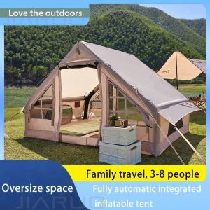 Shelters Tent Outdoor Camping Fully Automatic Inflation Equipment Roof Tent Waterproof Automobile Family Travel Party Fishing Sun Shelter