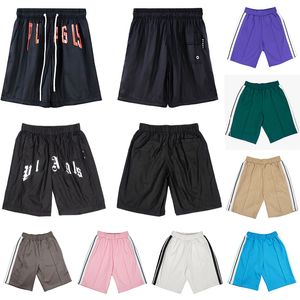 2024 Nya handflator shorts män kvinnor solid färg kort bokstav tryck remplar webbling uppfriskande och andningsbara fempunktskläder sommarstrandkläder