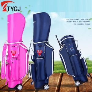 Bags Multifunctional Golf Bag with Wheel Lightweight Standard Golf Bag Travelling Aviation Bag Retractable Sports Package