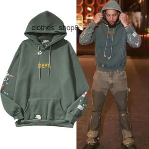 Dept Men's Hoodie Designer Sweatshirt Gallerrys Sweater Hoodies hand painted graffiti wash Hoodie Jacket hip hop splash ink used Hoodied AXO1 Z1BP