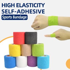 5 Rollbandage Självhäftande Elastic Bandage Sports First Aid Tape Sports Kne Pad Finger Palm Ankle Tattoo Handage Bandage