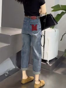 Y2K Harlan Jeans Childrens Summer Fat Mm szerokie spodnie nóg duże rozmiar Cienka dziewięć punktów Rzodkoło Tatusia 240403