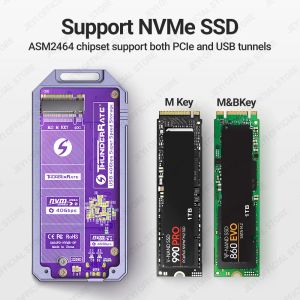 JEYI 40GBPS USB 4.0 M.2 NVME SSDエンクロージャーM2からType-C 4.0ソリッドステートドライブケースThunderbolt 4/3 USB 3.2/3.1/3と互換性