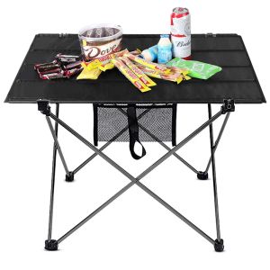 Furnishings Portable Foldable Table Outdoor Camping Ultralight Aluminum Table Bbq Picnic 6061 Hiking Desk Fishing Ultra Light Folding Desk