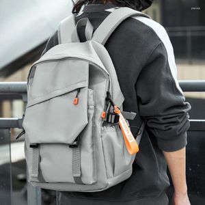 Backpack Fashion Laptop leggero maschile da uomo 14 pollici di grande cerniera antifurto College Materiale impermeabile Mochila per giovani