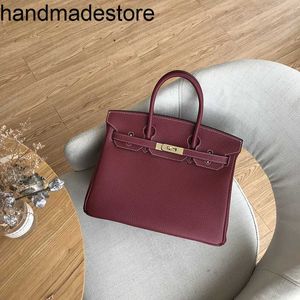 Genuine Leather Bk Designer Handbag Top Layer Cowhide Lychee Grain Bag Leather Womens Wedding Versatile Bride