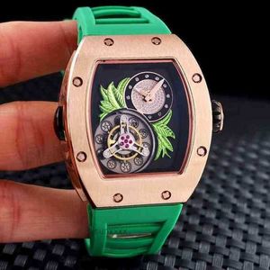럭셔리 남성 역학 시계 Richa M Wristwatch 레저 남성 투명한 쉘 자동 기계식 시계 성격 전 중공 크리스탈 2054