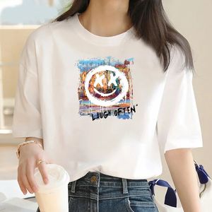 Signori Fashion Cute Carunone Picture Thirt Cotton Tshirt Short Short Stamping Top Summer Women Clothing 240403