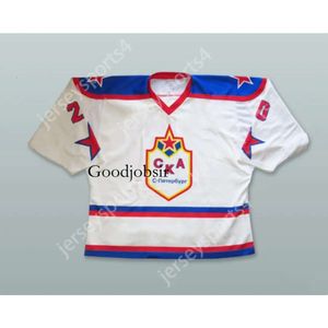 Gdsir Custom RUSSIA SKA ST. PETERSBURG KHL WHITE HOCKEY JERSEY 1 NEW Top Ed S-M-L-XL-XXL-3XL-4XL-5XL-6XL