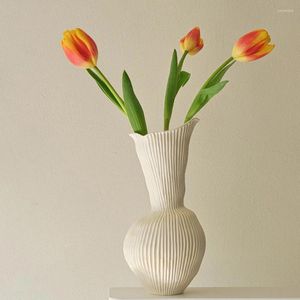 Vasen Original Vase Dekoration Elegante Outdoor einzigartige Keramik moderne runde europäische minimalistische weiße chinesische Jarrones Zimmerdekoration