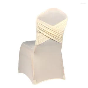 Chair Covers On Sale Spandex Universal Lycra Two Cross Swag Back Luxury Design Wedding Birthday Party El Decoration