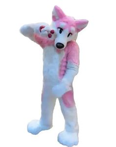 2024 Mid-length Fur Husky Fox Mascot Costume Halloween Christmas Fancy Party Cartoon Character Outfit Suit Adult Women Men Dress Carnival Unisex Adults