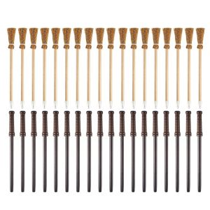 Lápis 36pcs Wands Lápis e vassouros de bruxa Lápis para crianças adolescentes sala de aula Favorias de Halloween Decorações de festas de aniversário