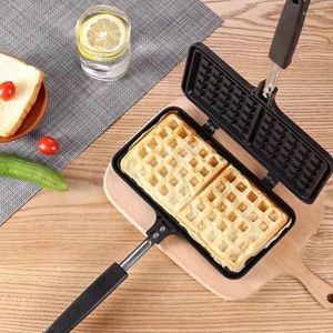 Baking Moulds Aluminum Wafel Sandwich Machine Cooking Waffle Cake Mold Tray Household Accessories Kitchen Gas Pancake Maker