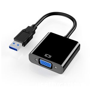 USB - VGA Kablo Adaptörü 1080P USB3.0 - VGA Konnektörleri Dizüstü Bilgisayar PC Monitör Projektör Win 7 8 için Harici Video Kartı Çoklu Dosyası