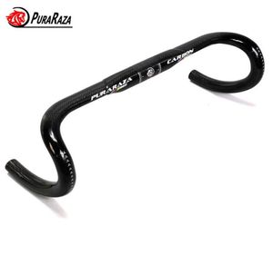 Puraraza Bike Carbon Styrbar Road Cykelstyrning Cykelhandtag Bar 3K Gloss Carbon Bar Bike Accessories 318440420400mm8505382