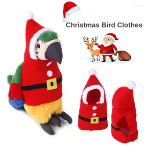 Trajes de gato Fabricantes de roupas de pet -pássaro Partro de Natal vendendo pássaros fofos vestindo Papai Noel