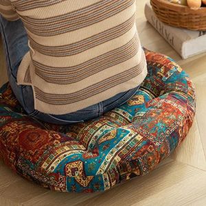 Kissen Bohemian Cotton Leinenboden rund japanische Tatami Square für Yoga Meditation Chair S sitzen