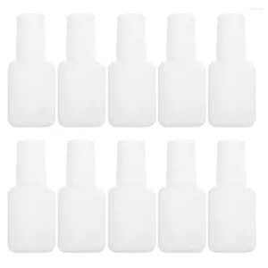 Garrafas de armazenamento 22 PCs Polishol frascos de garrafa de unhas Varnish branco Jarros de gel vazio Cutícula de casaco vazio Óleo de cutícula