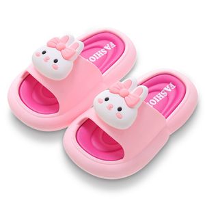 Children's slippers girls indoor home summer cute cartoon thick soles non-slip outside to wear poo sense baby flip-flops girl