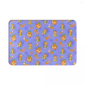 Mattor Orange Bird Polyester Doormat Mattan Mattan Mattor Fotplattor Non-Slip Antiwear Front Room Corridor Kök Balkong Toalett 40 60 60