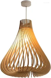 Lampadari a pannello in legno lampadario personalizzato arte in legno rotante sospesa soggiorno decorazione del ristorante per la casa da tè