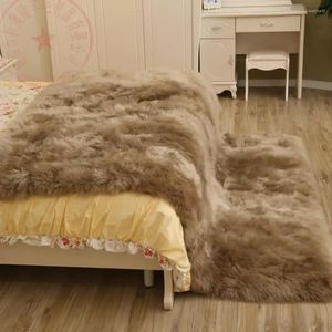 Coperte lunghezza corta coda manta pura lana coperta pelliccia cashmere spessa pile speciale flingdecke sul letto