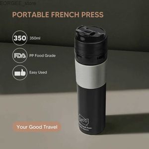 Kaffebryggare Portable French Press Coffee Manufacturer Isolated Travel Cup Advanced Group blir bättre Y240403