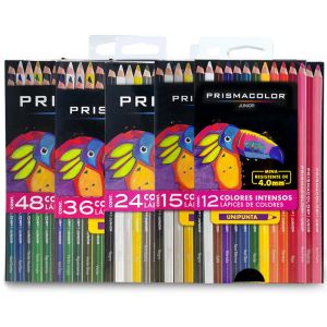 Ołówki Prismacolor 12/15/24/36/48 KOLORY Zestaw ołówek tłusty w kolorze drewnianym szkicu Pencils for School Student Materiały sztuki