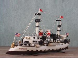 2020 New Tin Sailing Ship Model Nautical Ocean Warship Military Cruiser Boat Model Diecast Retro Autos De Juguete Ship Model Child4661602