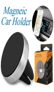 Car Mount Air Vent Magnetic Universal Car Holder Strong Magnetic 360 Degree Rotation for Phones with Retail Box8349357