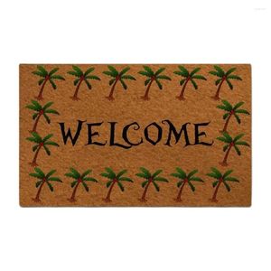 Carpets Palm Tree Welcome Doormat Outdoor Porch Patio Front Floor Christmas Halloween Holiday Rug Decor Home Door Mat