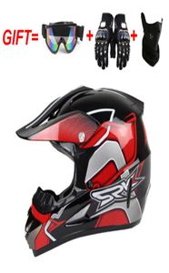 Cruz de motocicleta para capacete de motocicleta Down MTB DH Off Road Motorcycle Cross Racing Helmet Point com luvas de óculos Mask4390307