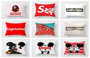 Classic Designer Sinalize Pillow Case Cushion Cover Letter Classic Brand SU Red Pattern 45x45cm para Pounhores de Decoração em casa Pillowcas6316253