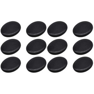 Masaj Taşları Kayalar 12 PCS Güzellik Spa Vücut Masaj Taş Seti Guasha Taşları Guasha Board Volkanik Kaya Taş Vücut Basalt Taşları Sıcak Taş Isıtıcı 4x3cm 240403