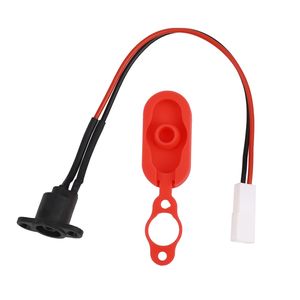 Elektrisk skoterladdningshålskydd med laddningskabel laddning av plastplastfästet för Xiaomi Mijia M365 Scooter