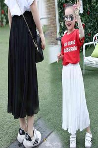 Girls Long Skirt Children Clothes Kids Pink Black Pleated Skirts Teenage Summer 8 9 10 11 12 13 14 Years Mother 2106234889199