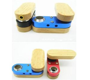 Nowe 3 kolory Składane rury drewniane metalowe palenie rur Tobacco Przenośna para Vaporizer4861216