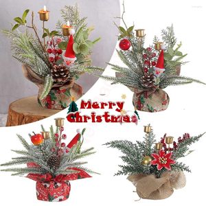 Candle Holders Christmas Decorative Holder Metal Centerpiece Festival Theme For Party Table Decoration