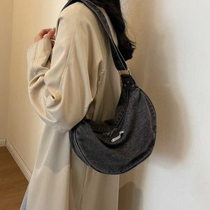 Cowboy Small Body Bag 2024 Spring Summer New Leisure Mobiltelefon Simple One Shoulder Cross Dumpling 240403