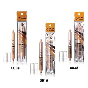 Contour Stick Double Head Contour Pen مقاوم للماء اللامع غير اللامعة مستحضرات تجميل قلم رصاص للوجه للوجه