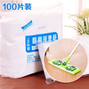 100 Pcs Disposable Electrostatic Dust Removal Mop Paper Home Kitchen Bathroom Cleaning Cloth Replacement Mop Head Cloth Parts