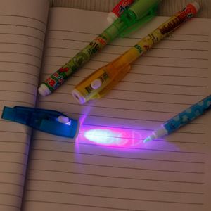 4PC Invisible Ink Pen Spy Pen With Light Magic Marker Kid Pen Pen For Secret Message Funny Marker Pen School Supplies For Kids Gifts