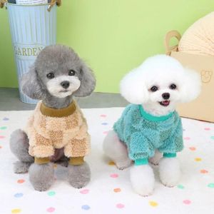 Hundkläder Checkerboard Plaid Hoodie Kläder Traction Buckle Små hundar Kläder Korean Fashion Winter Warm Kawaii Pet Products