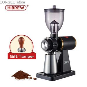 Kaffeemaschinen Hibrew 8 Einstellungen Elektrische Kaffeebohnenschleife für Espresso oder amerikanische Tropfkaffee Langlebiger Flachbursthäuser G1 Y240403