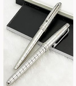 LGP Luxury Pen 163 Metallic Silver Check Fountain Rollerball Ballpoin Pen Office Supplies com série Número7914760