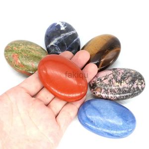 Massage Stones Rocks Oval Palm Stone Energy Pocket Worry Gemstone Chakra Healing Crystal for Anxiety Stress Relief Hand Massage Meditation Gift 240403