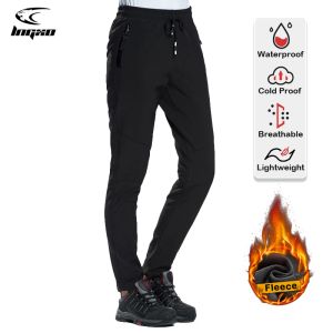 Abiti di pantaloni da trekking in pile lngxo Donne Softshell Trekking Calcing da sci da campeggio per pantaloni caldi inverno impermeabili